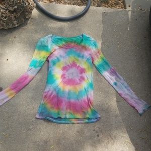 Rasta long sleeve tye dye shirt